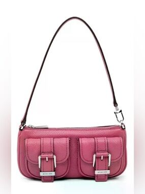 Michael Kors NWT Zoe All Leather Dual-Pocket Shoulder Bag